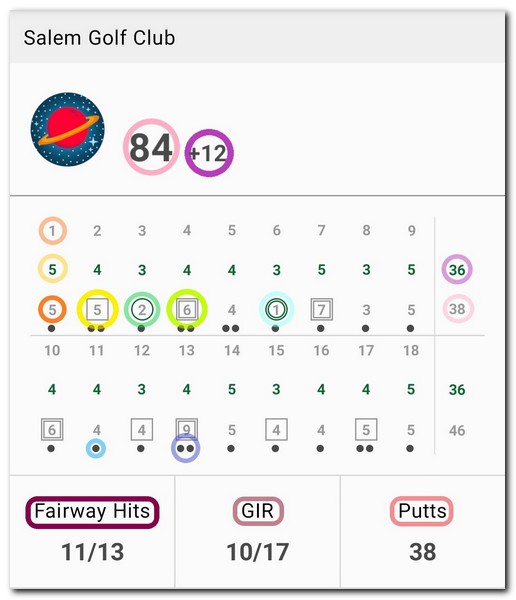 가민 골프 앱 스코어카드 편집 보는 방법